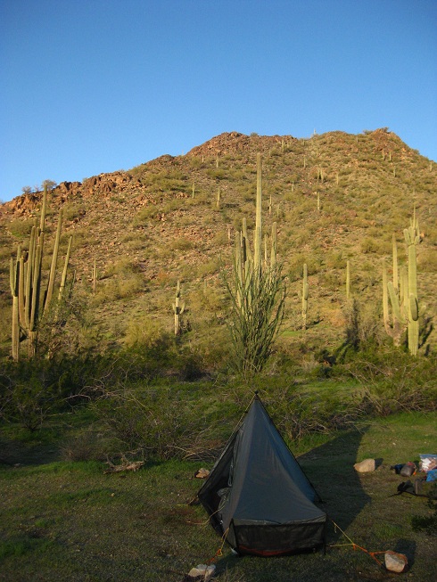 The sunlight finally reaches camp